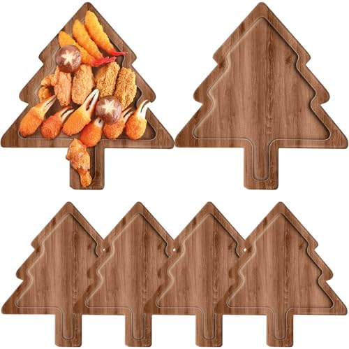 6 Pcs Christmas Appetizer Platter 12 Inch Christmas Cutting Board...