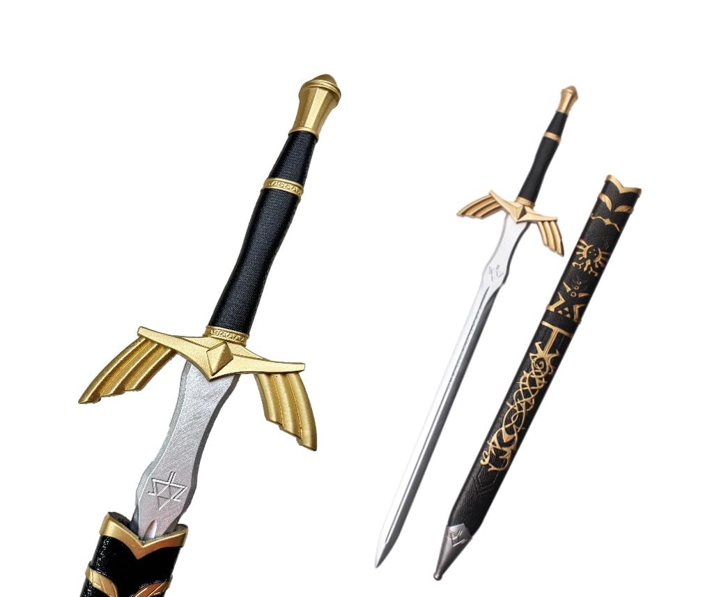 Blazing S. Legendary Master Sword Foam Material Sword - Multiple Style - Cosplay, Halloween, Xmas Gifts (Breath Wild Black w/Scabbard 37")