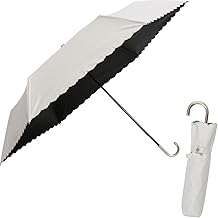 FM Folding Parasol, Lightweight, UV Protection, Blocks 100% of Light Rays, Women’s, Water Repellent, Thermal Insulation, Near-Infrared Shielding, Compact, Storage Pouch Included, 19.7 Inches (50 cm)