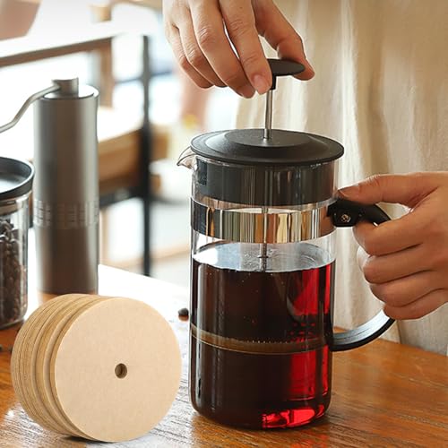 Image of 200 Count Disc Coffee Filters, 3.5in Natural Percolator Coffee Filters for Percolator Coffee Pot and Flat Bottom Basket