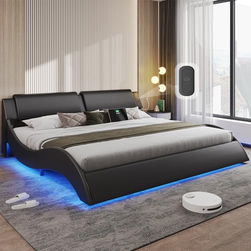 DICTAC King LED Bed Frame