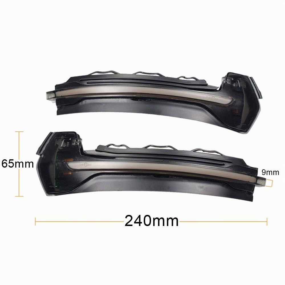 Indicateur de Miroir Dynamiques LED Clignotant pour Audi A3 8V S3 RS3 | 2013 2014 2015 2016 2017 2018 2019 2020 (Noir)
