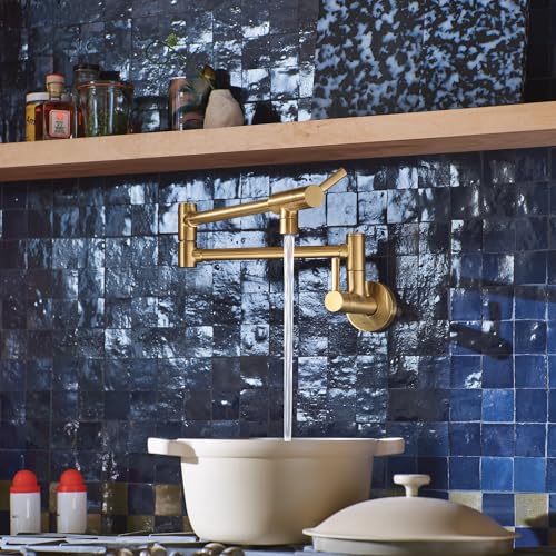 Moen S665BG Wall-Mount Pot Filler, Brushed Gold - image 7