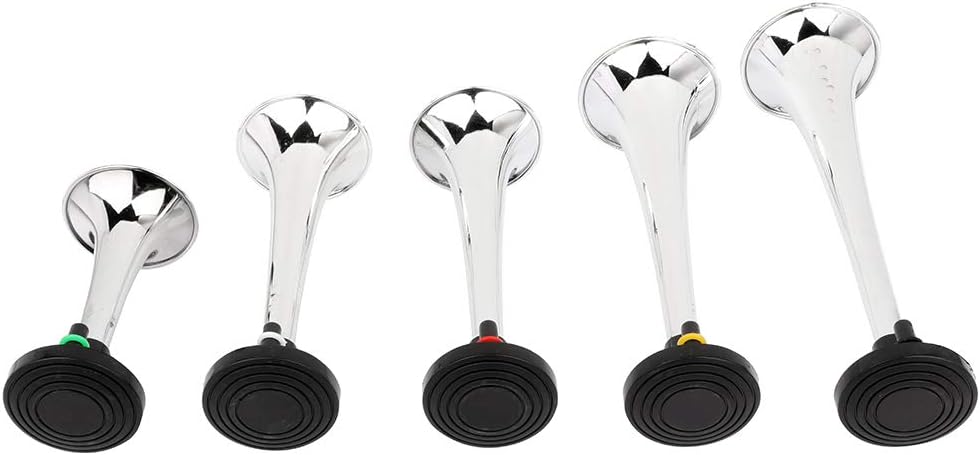 Super Loud La Cucaracha Musical Air Horn Kit - 5 Trumpet Horns with Compressor for 12V Vehicles