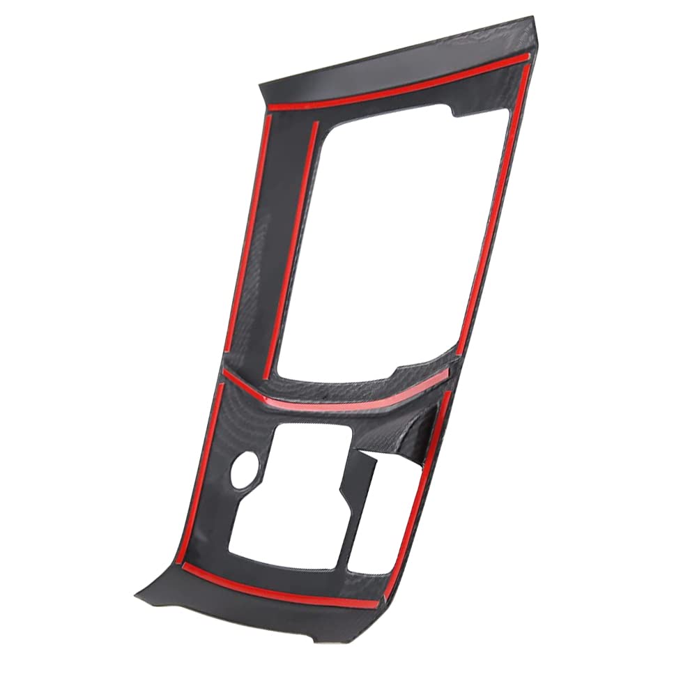 Schalttafel Verkleidung Abdeckung Rahmen, Riloer Kohlefaser Auto ABS Schaltknauf Konsole Verkleidung Rahmenabdeckung für M-AZDA CX5 2017-2022, kratzfest verschleißfest