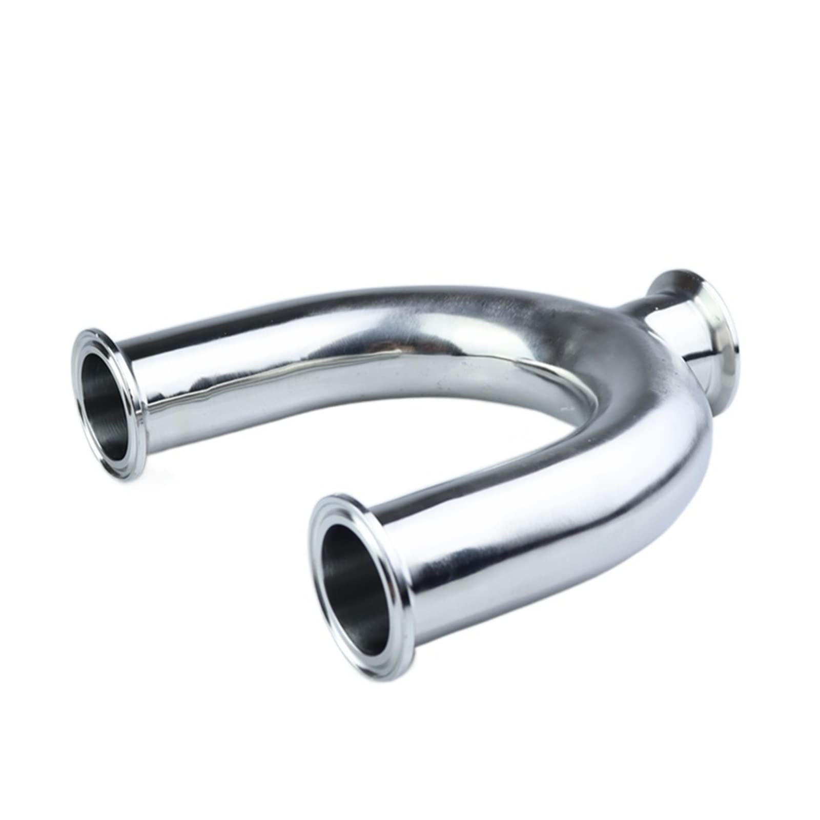 Fopure One Color 19Mm-51Mm (3/4"-2") Pipe Od 1.5" 2" Tri Clamp U Shaped Bend 3 Way Sus 304 Stainless Fitting Spliter Beer Cheerfully (Size : 19Mm X Ferrule 50.5)