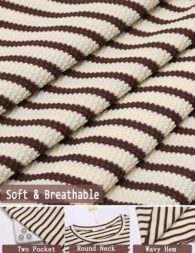 Image of Ekouaer Lounge Sets for Women Waffle Knit Pajama Set Shorts 2 Piece Matching Loungewear Summer Outfits with Pockets
