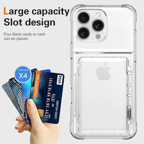 Coque iPhone 16 Pro Max transparente résout la perte de cartes et rayures - 6