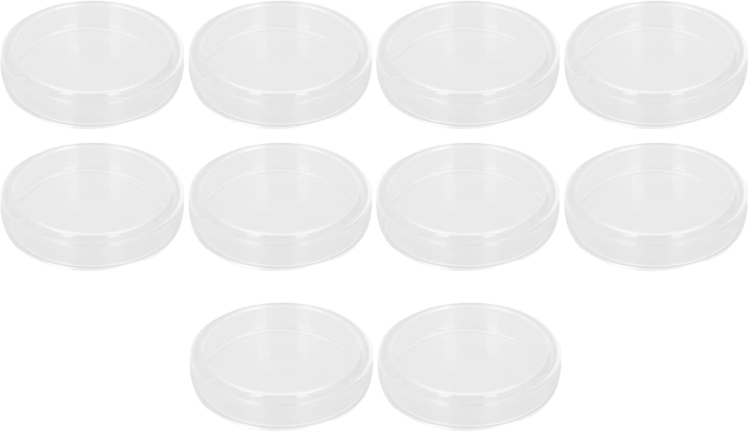 Premium Glass Culture Dish Set - 10Pcs Borosilicate Petri Plates with Covers for Biochemical Laboratory Instruments