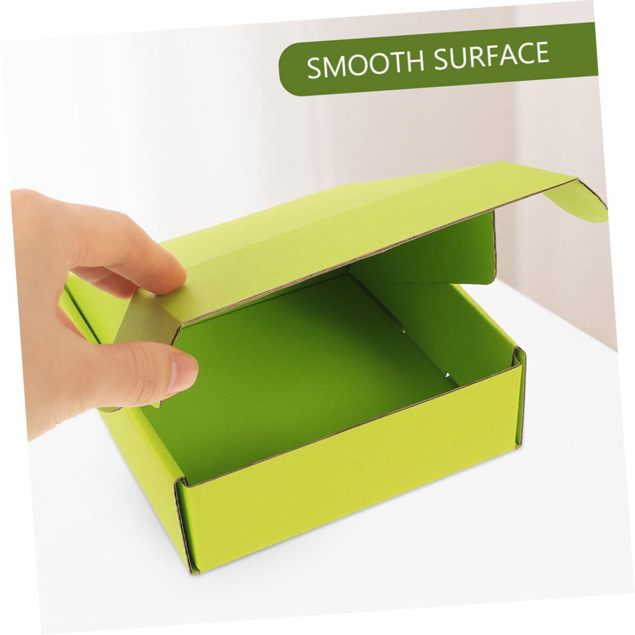 SOIMISS 10 Pezzi Scatole di Cartone Verde in Cartone Ondulato Robuste per Spedizione e Trasporto senza Nastro o Colla per Imballaggio e Stoccaggio