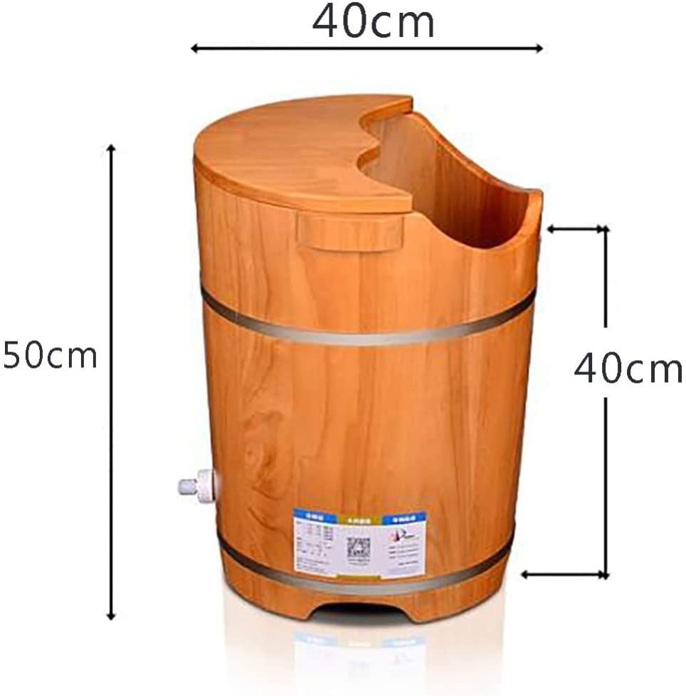 Bañera de madera para pies con tapa, 50 cm alto miniatura 6