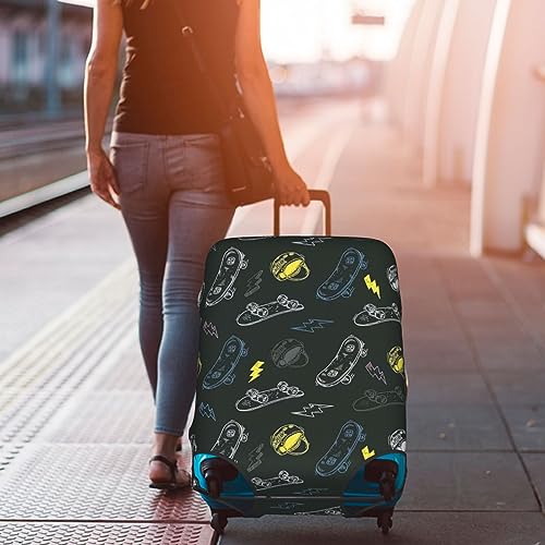Housse de protection pour bagage M motif graffiti blanc