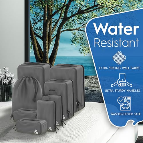 Sacos de compressão de luxo de 8 peças para viagens - Maximize o espaço na bagagem com bolsas de com