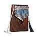 ammoon Kalimba, Thumb Piano 17 teclas, Para Amantes de la Música Principiantes, con Decoraciones de borlas, Pegatinas de Escala Musical, etc