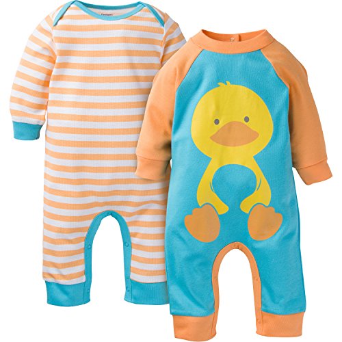 Image of Gerber Baby Girls' 2 Pack Coveralls