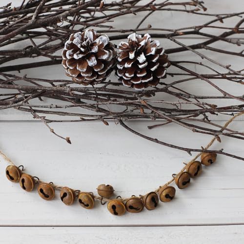 Mini-Primitive-Craft-Jingle-Christmas-Bells-for-Crafting-WreathCraft-Bells-Holiday-Home-and-Christmas-DecorationBells100-PiecesRust-055-inch Mini Primitive Craft Jingle Christmas Bells for Crafting WreathCraft Bells Holiday Home and Christmas DecorationBells100 PiecesRust 055 inch