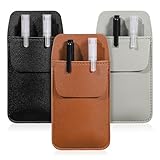 Aphumedc 3 Stück Stifthalter Organizer Taschenschutz Multifunktionale Bleistifttasche Leder Stiftbeutel Halter Organizer für Hemden,Laborkittel, Hosen, Stifthüllen-Stifte, Zeiger, Lineal
