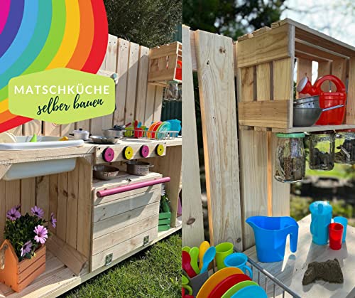 Matschküche für Kinder zum Selber Bauen DIY Matsch Küche Outdoor Gartenküche Spielküche draußen Schlammküche – Bild 4
