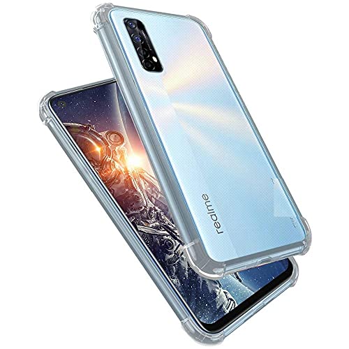 Image of COVERBLACK Transparent Back Cover for Realme RMX2161 / Realme Narzo 20Pro - Transparent