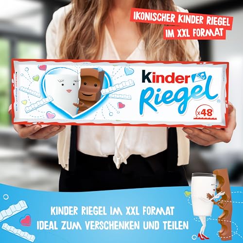 Kinder Riegel 1kg XXL-Packung, Schokoriegel aus Milch & Schokolade 48 x 21g – Ansicht 2