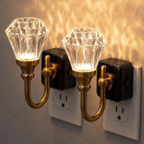 Image of JandCase Night Light, Night Lights Plug into Wall, Crystal LED Nightlight