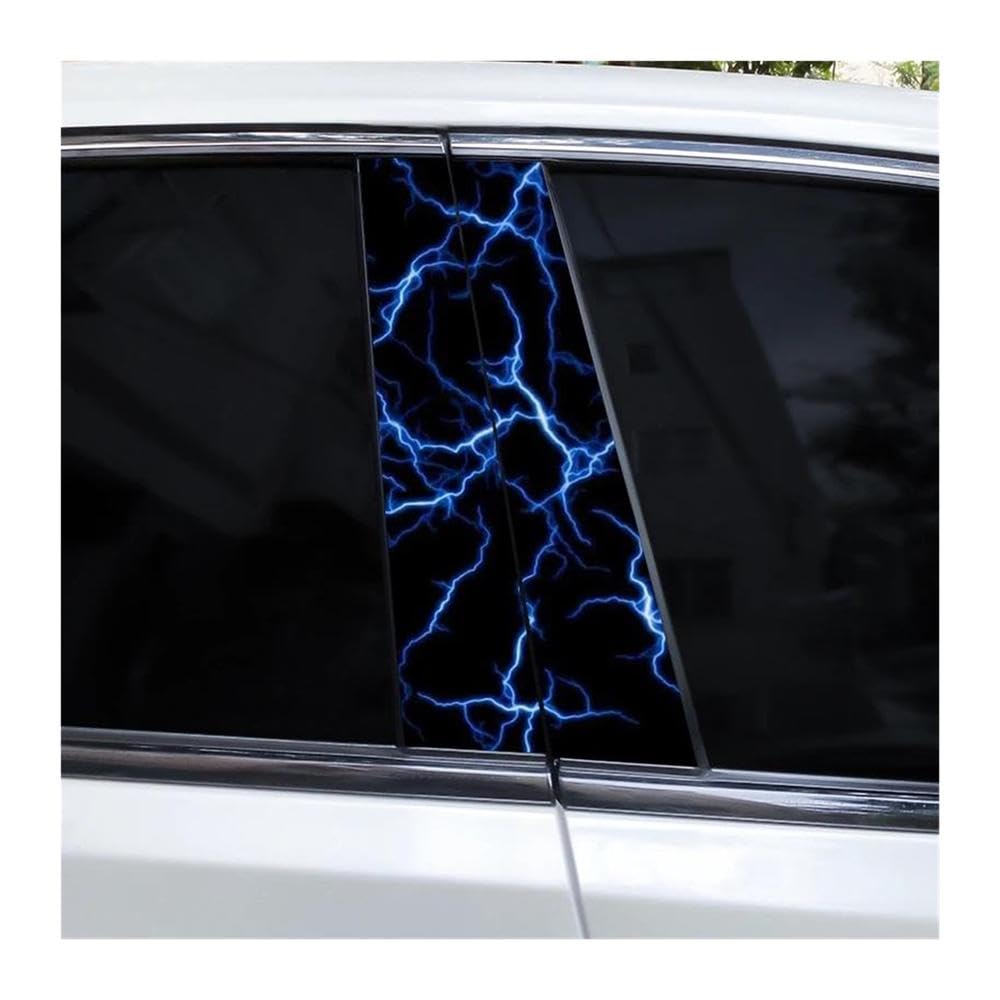 Decorative Items 2pcs Car B-Pillar Sticker Lightning Car Door Pillar Vinyl Decals(Type A)
