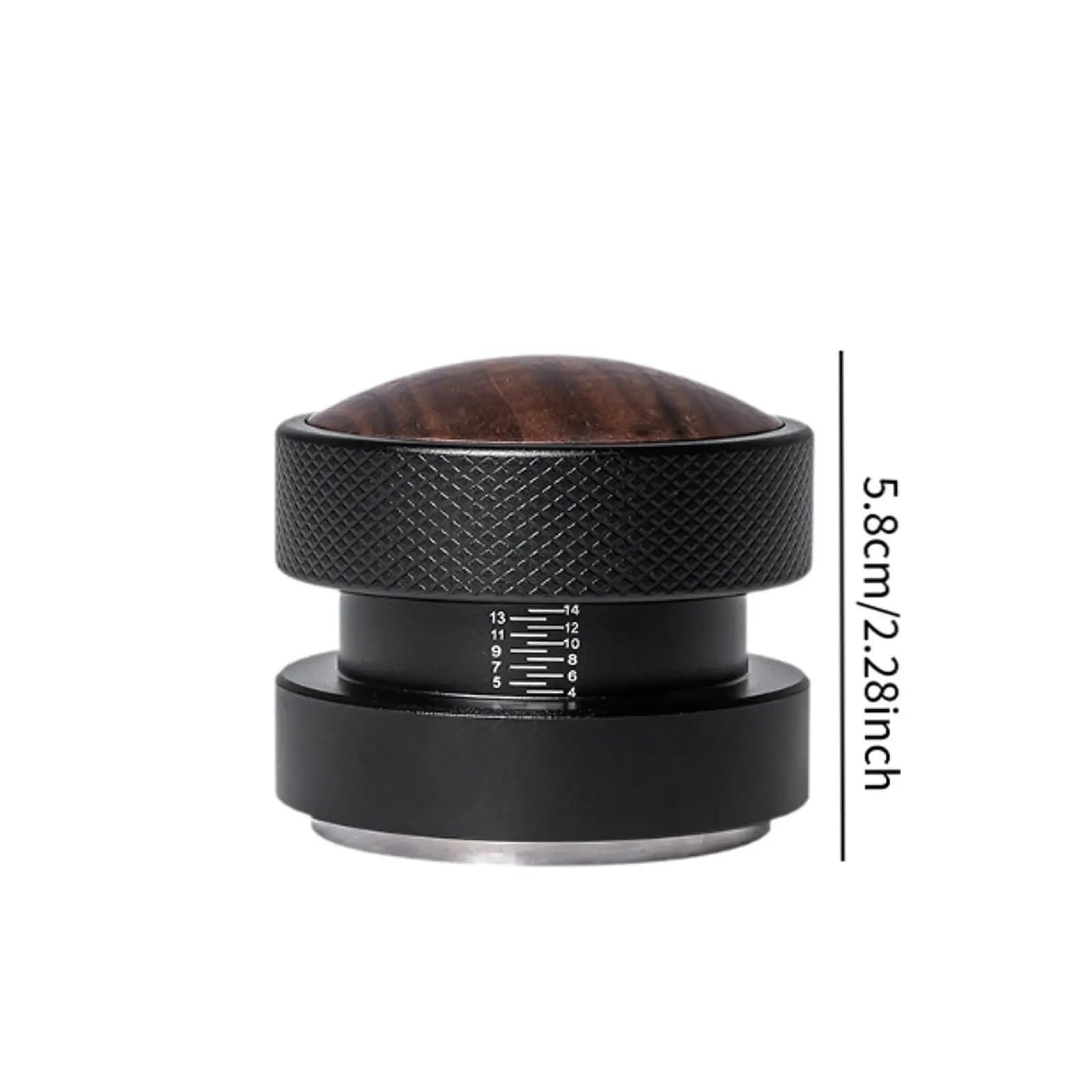 El café golpea, Tamper de café expreso acero inoxidable, 51mm/53mm/58mm, for hogar y cafetería(58mm)