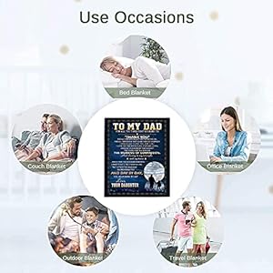 to My Dad from Daughter Flannel Fleece Throw Blanket 50"x40", Grateful Love Birthday Gift Throws Blankets, Happy Father's Day Present for Sofa, Super Cozy Lightweight Father Gifts Idea to My Dad from Daughter Flannel Fleece Throw Blanket 50×40 Grateful Love Birthday Gift Throws Blankets Happy Fathers Day Present for Sofa Super Cozy Lightweight Father Gifts Idea