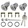 Car Door Trunk Key Kit Door Lock Cylinder Set Accessories Parts With 2 Keys 654394765282 Replacement for Chevelle Malibu Monte Carlo Camaro
