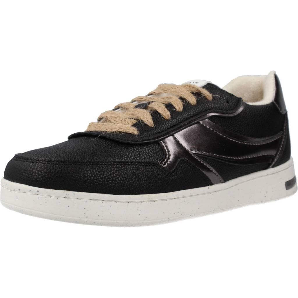 Geox Women's D Jaysen G Sneakers, Black Gun, 7.5 UK