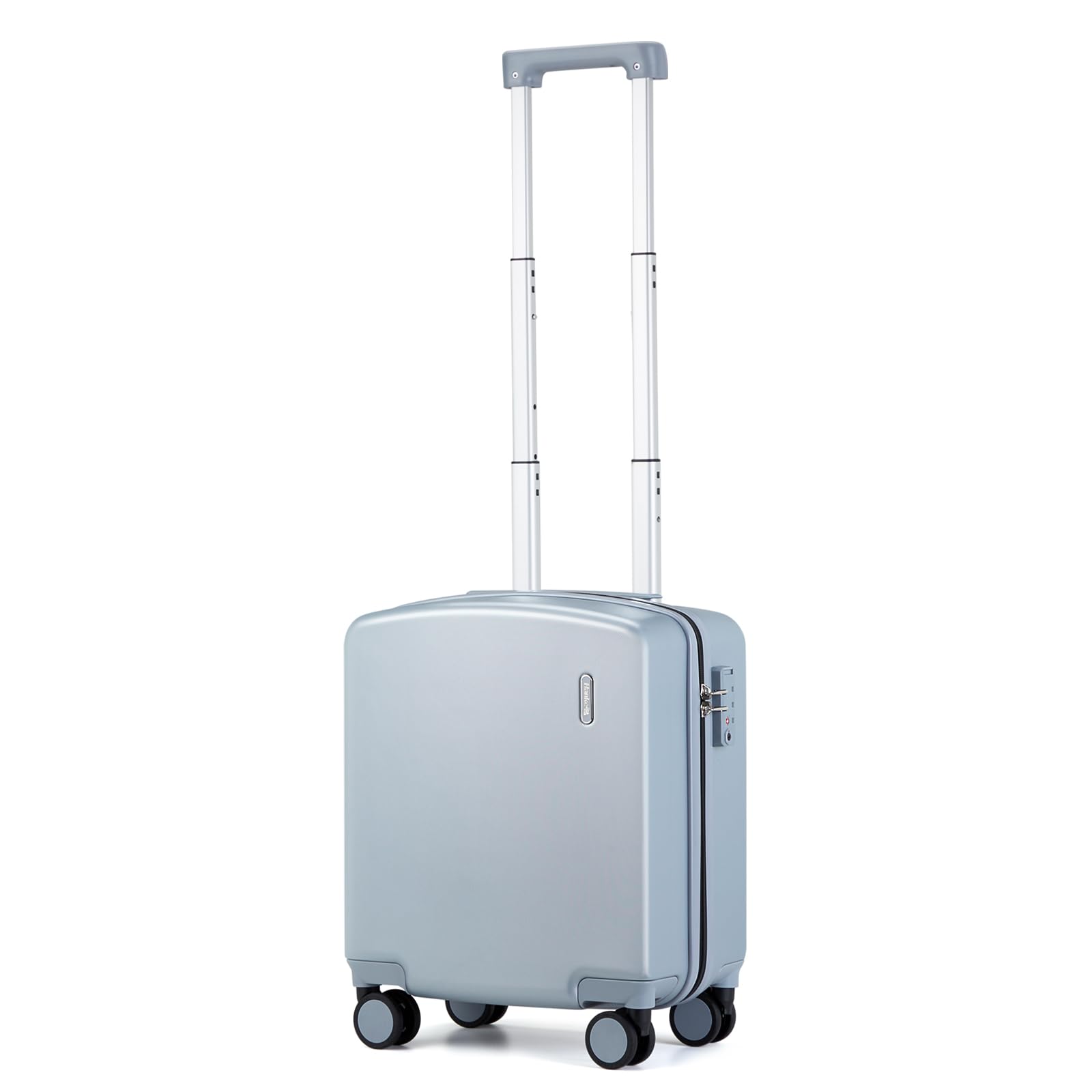 Hanke 16 Inch Underseat Carry On Luggage with Wheels Hard Shell Suitcases Lightweight Small Tsa Luggage Mini Suitcase Carry On Bag for Airplanes Travel Rolling Luggage(Gray)