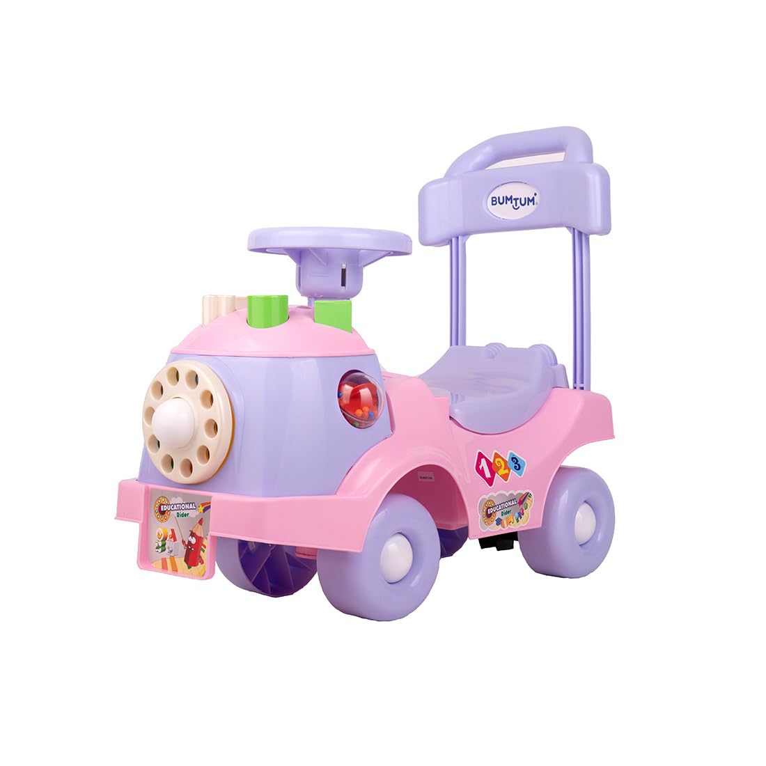 BUMTUM Rider Car for Kids| Ride-on Baby Car |Push Car Toy with Backrest |Ride-on Car for Kids |Ride-On Car Suitable for Kids Boys & Girls Kids |Educational Rider, Pink (B0CY5J2295) Amazon Price History, Amazon Price Tracker