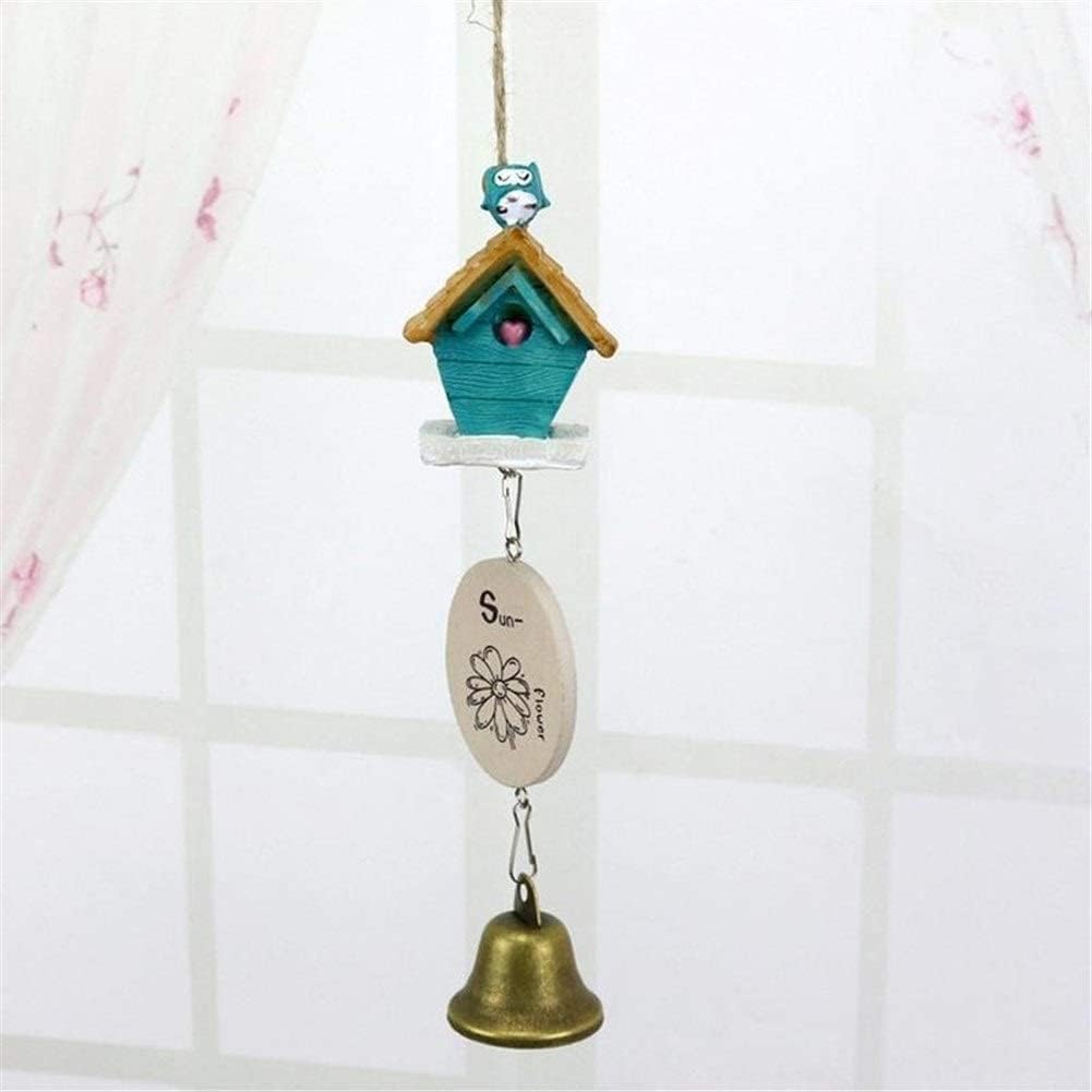 Dekoracje Windchimes Wiatr Chime Wiatr Kuranty Styl pasterski Domek dla Ptaków Wiatr Kuranty Projektowanie zewnętrzne Ogród Weranda Balkon Home Art Zawieszki Dekoracje Dzwonek Wiatru (kolor: Blu) (Co