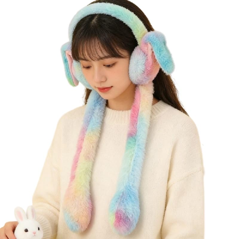 cotson ;lasting wear in every pair Bunny Ear Winter Earmuffs Cozy Plush Ear Warmers for Women, Girls & Teens-picture-37