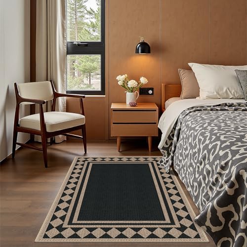 Tapete Decorativo Moderno 3x5 Pies Negro miniatura 6