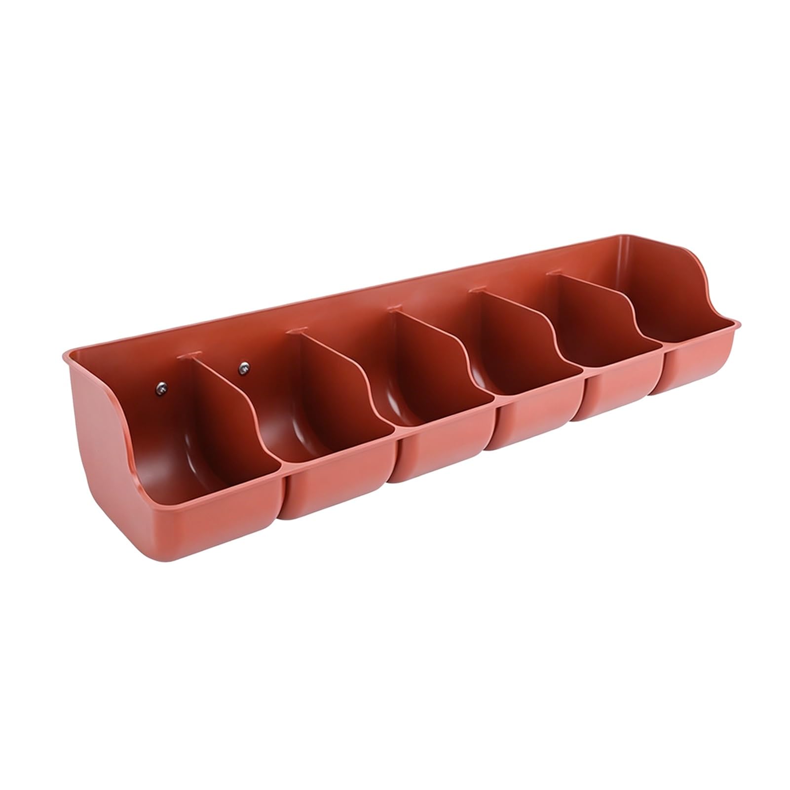 Comedero para Cerdos Comedero Pequeño de Plástico Liso para Lechones, Bebedero Multicompartimento con Diseño Semicerrado, Comedero para Aves Corral Patos Gallinas(Red L65cm/25.6")