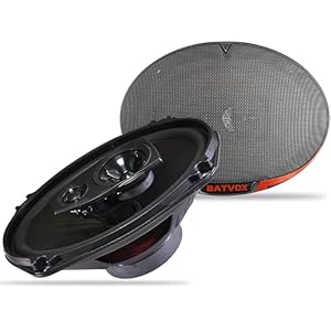 BATVOX CS691 400 Watts 6X9 Inch 3 Ways 4 Ohm Impedance and Piezo Tweeter for Premium Car Audio Coaxial Car Speakers, Car Stereo Sound System with Removable Grill (2 Speakers)