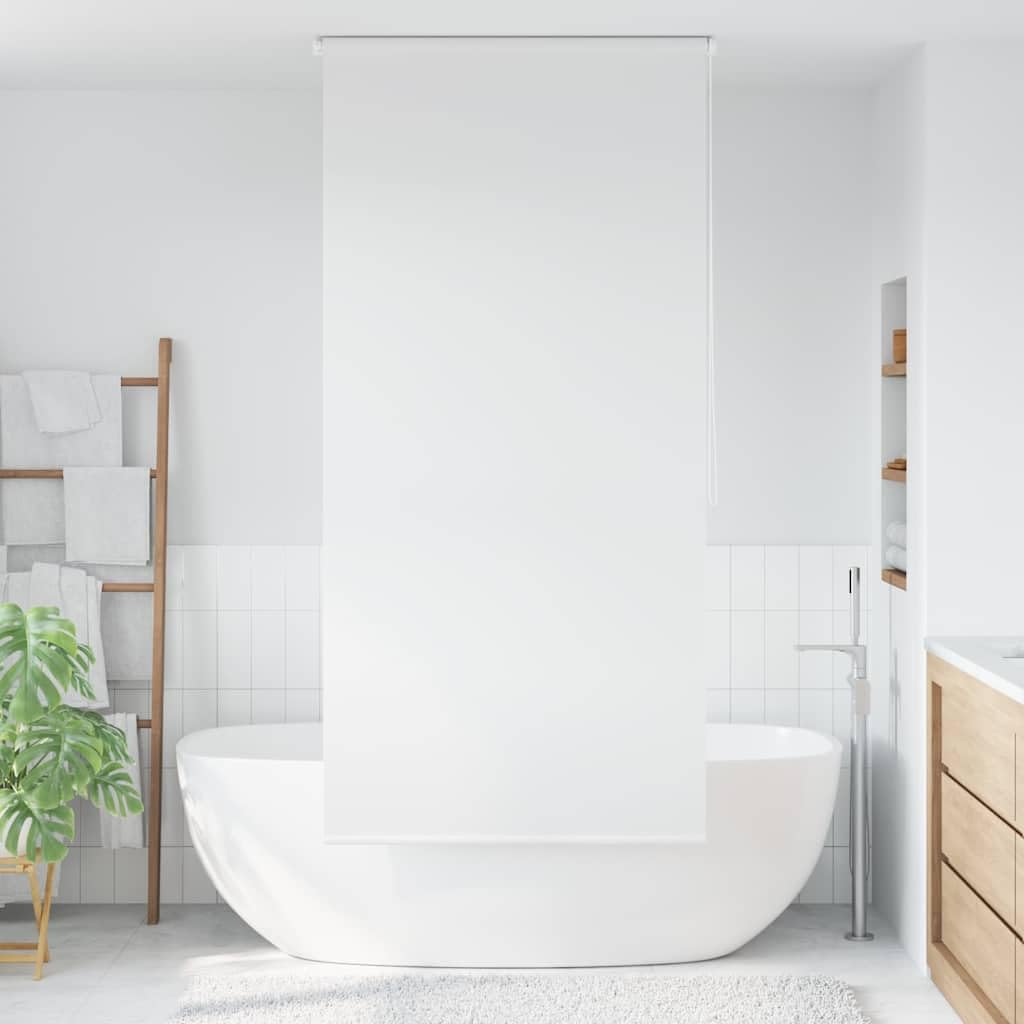 vidaXL Store Roulant de Douche 80x240 cm Blanc