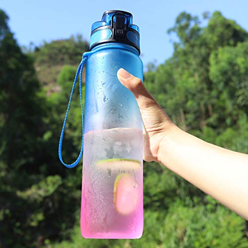 Garrafa de água esportiva portátil BESPORTBLE, garrafa de água fosca com escamas esportes garrafa de