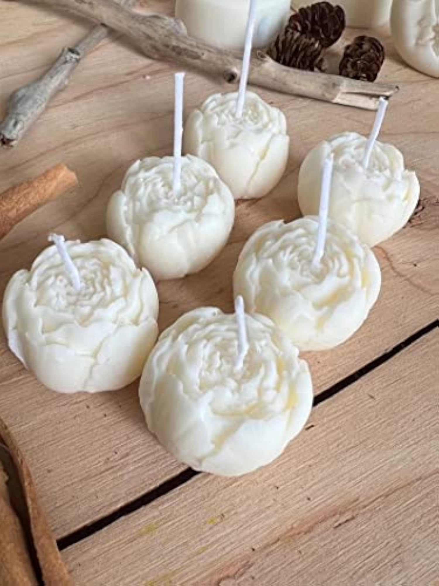 VGroot Small Rose Bud Scented Candle 6 Pack Combo for Home Decor