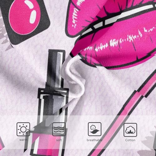 Cotton Toddler Girls Underwear Pink Red Makeup Lipstick Panties Little Girl Personalized Briefs Underpants 2t3