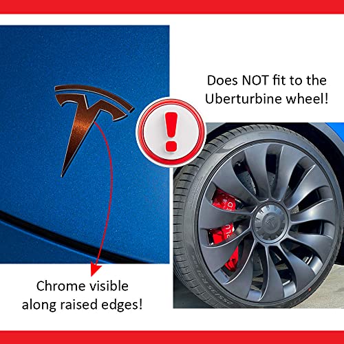 Image of IPG Compatible with Model Y Decal Sticker (8 Logo Set) Overlay Stickers Do it Yourself Stickers Set Personalize Your Tesla (Bronze)