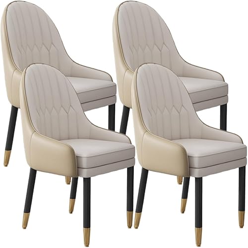Miniatura 16 de YVYKFZD Sillas de comedor de cuero, juego de sillas de comedor, silla de cocina con patas y respaldo de madera, sillón tapizado, silla auxiliar
