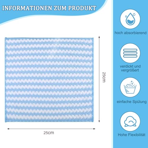 LoNinLoAn 20 sztuk ściereczek z mikrofibry, ściereczki do czyszczenia, uniwersalne ściereczki do czyszczenia, bez smug, ściereczki do czyszczenia, uniwersalne ściereczki do czyszczenia z włókniny