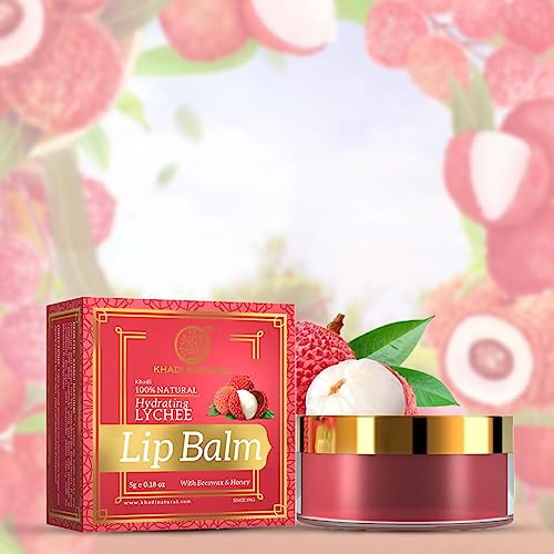 Khadi Natural Lychee Lip Balm with Beeswax and Shea Butter | Lip Balm for Soft & Hydrated Lips | Lip Balm for Chapped Lips | Free from Harsh... - Image 5