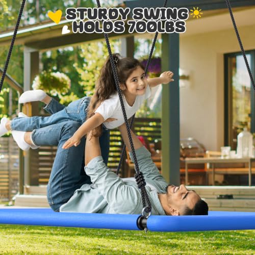 Trekassy 700lbs 60" Large Rectangle Platform Tree Swing for Kids & Adults - image 5