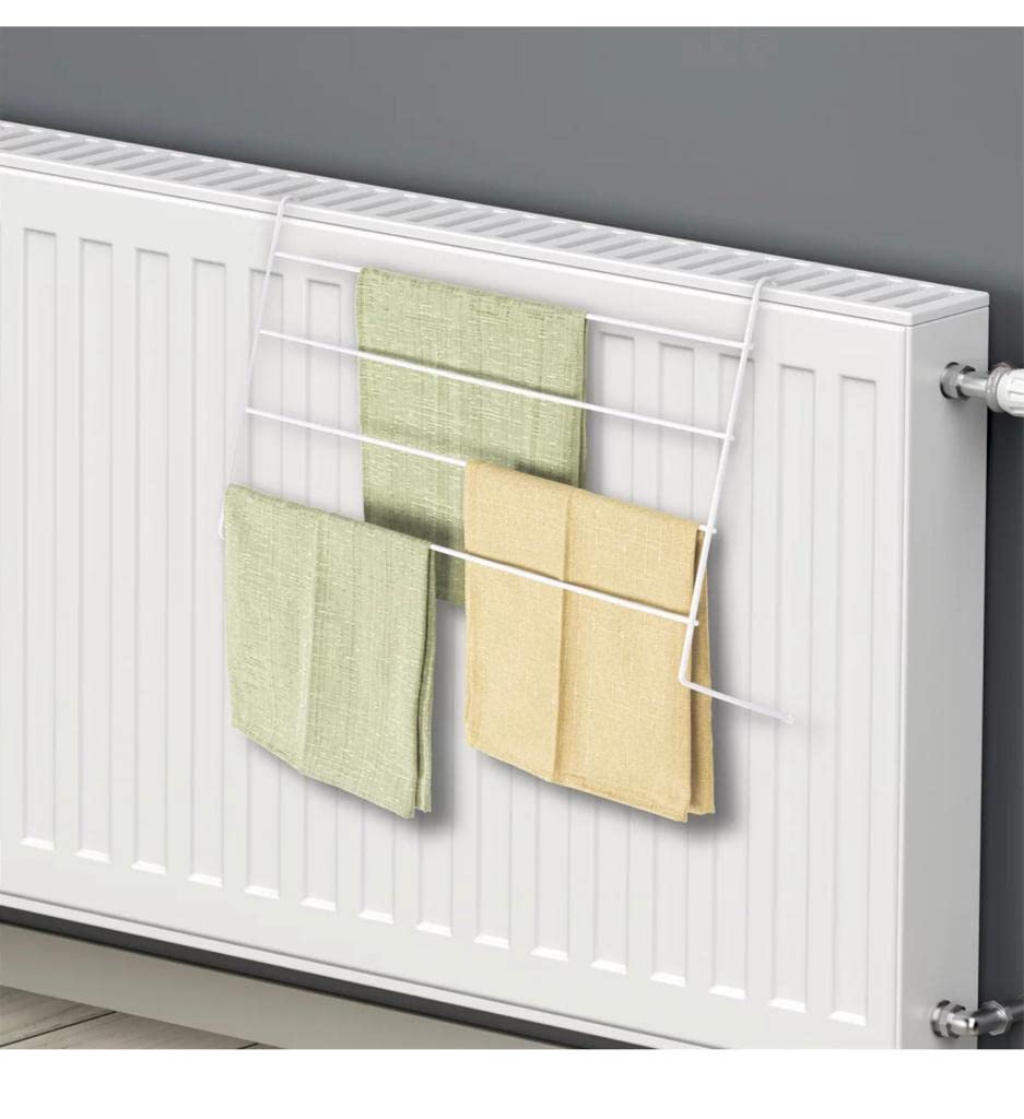 Towel Dryer 2-Pack Over-Radiator Drying Racks - 4-Tier Towel & Clothes ...