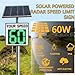 JIYINGHUI Radar Feedback Sign, Solar Powered Speed Limit Sign with Remote Control, Aluminum IP65 Waterproof, for Road Safety and Traffic Calming 60 * 60cm
