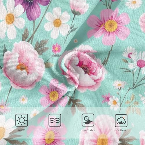 Joisal Cotton Toddler Underwear Floral Art Pastel Flowers Girl Panties Cute Pattern Briefs Undies Kids 2t3