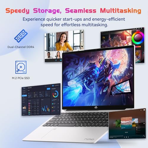 Image of NIMO 17.3 inch FHD IPS Laptop, Intel Core i3-1215U (Beats i5-1135G7 Class), 16GB RAM, 512GB SSD, Windows 11 Home, Wi-Fi 6, Backlit Keyboard, Fingerprint, USB-C 65W Fast Charge, Bluetooth 5.2, 180 View